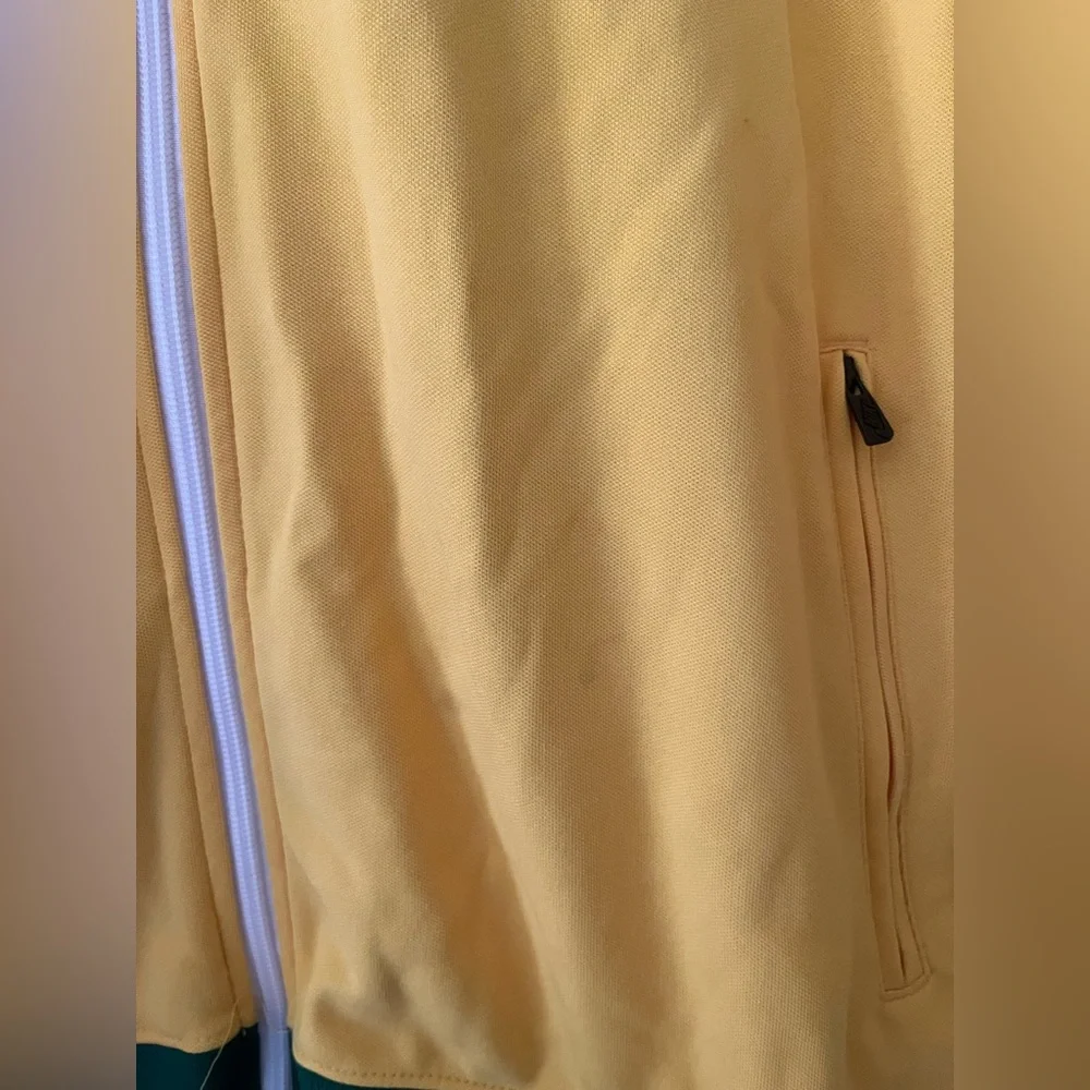 Men’s Nike Brazil Football Jacket Yellow Soccer Track Top Zip National Team Sz L